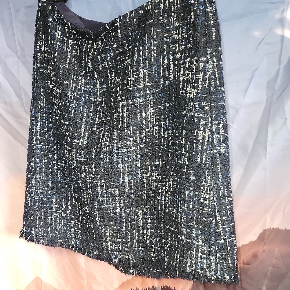 *Ann Taylor Silver Sequin Pencil Skirt
